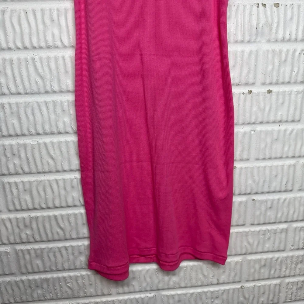 SKIMS Cotton Limited Edition Pink Ribbed Tank Mini Dress – Size M | NWT - Picture 5 of 9